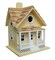 CC Outdoor Living 10" Fully Functional Yellow Beach Side Cottage Outdoor Garden Birdhouse